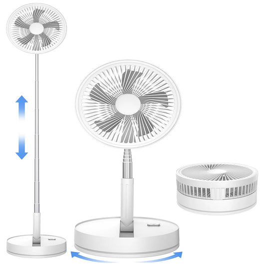 Ventilateur De Bureau Sans Fil Pliable Télécommandé USB Rechargeable