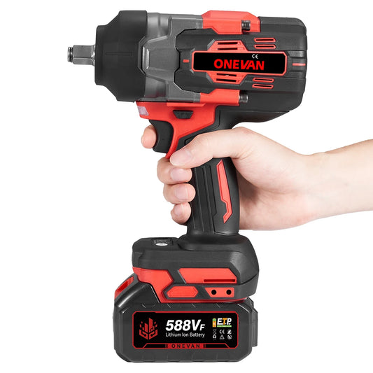 ONEVAN Clé À Chocs 1/2 Pouce 2800 Nm Brushless, Couple Fort, Makita 18V - Manuzen