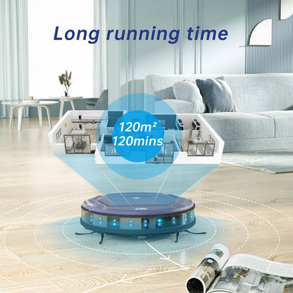 Robot aspirateur 2 000 Pa – programmation et retour en charge