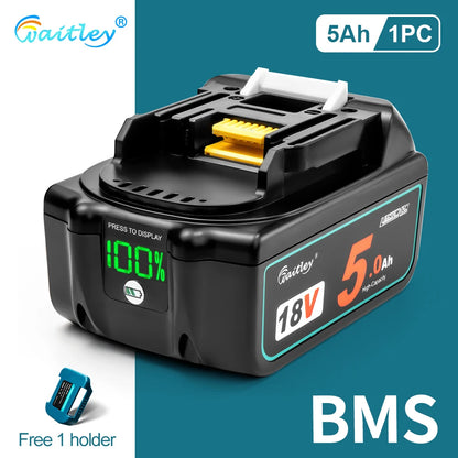 Batterie Waitley 18V Pour Makita Capacité 5/6/9Ah Remplacement Rechargeable 1 PC 5Ah France