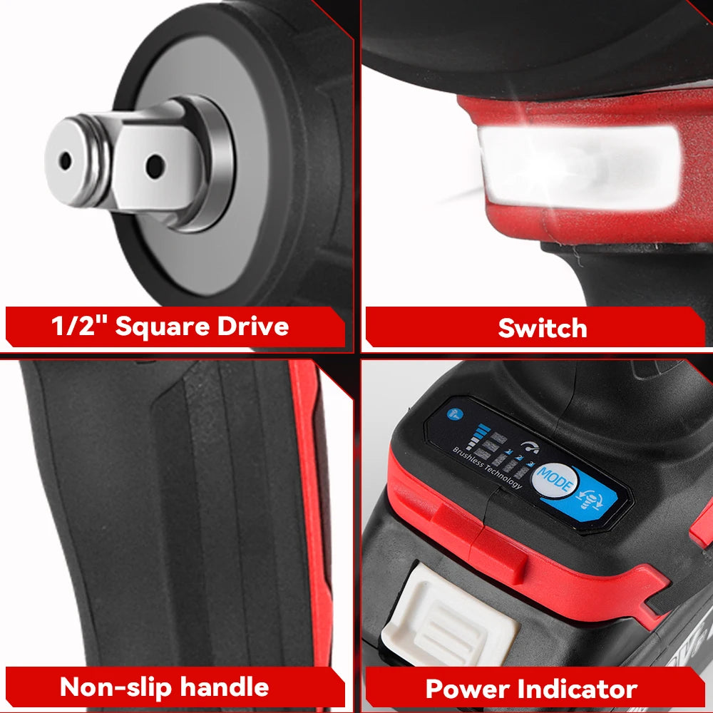 Onevan Clé À Chocs Brushless Couple 1800 Nm 3 Vitesses 1 2 Makita 18V 1500 w 1800 nm 18v 2 3 vitesses 7700 ipm _Hi_chtgptapp_optimised_this_description-generator _Hi_chtgptapp_optimised_this_seo-meta-description _Hi_chtgptapp_optimised_this_seo-meta-title _Hi_chtgptapp_optimised_this_tags-generator _Hi_chtgptapp_optimised_this_title-generator batterie incluse boulons carré 1 clé à chocs compatible makita 18v couple élevé dévissage m12 m16 moteur brushless sans fil serrage