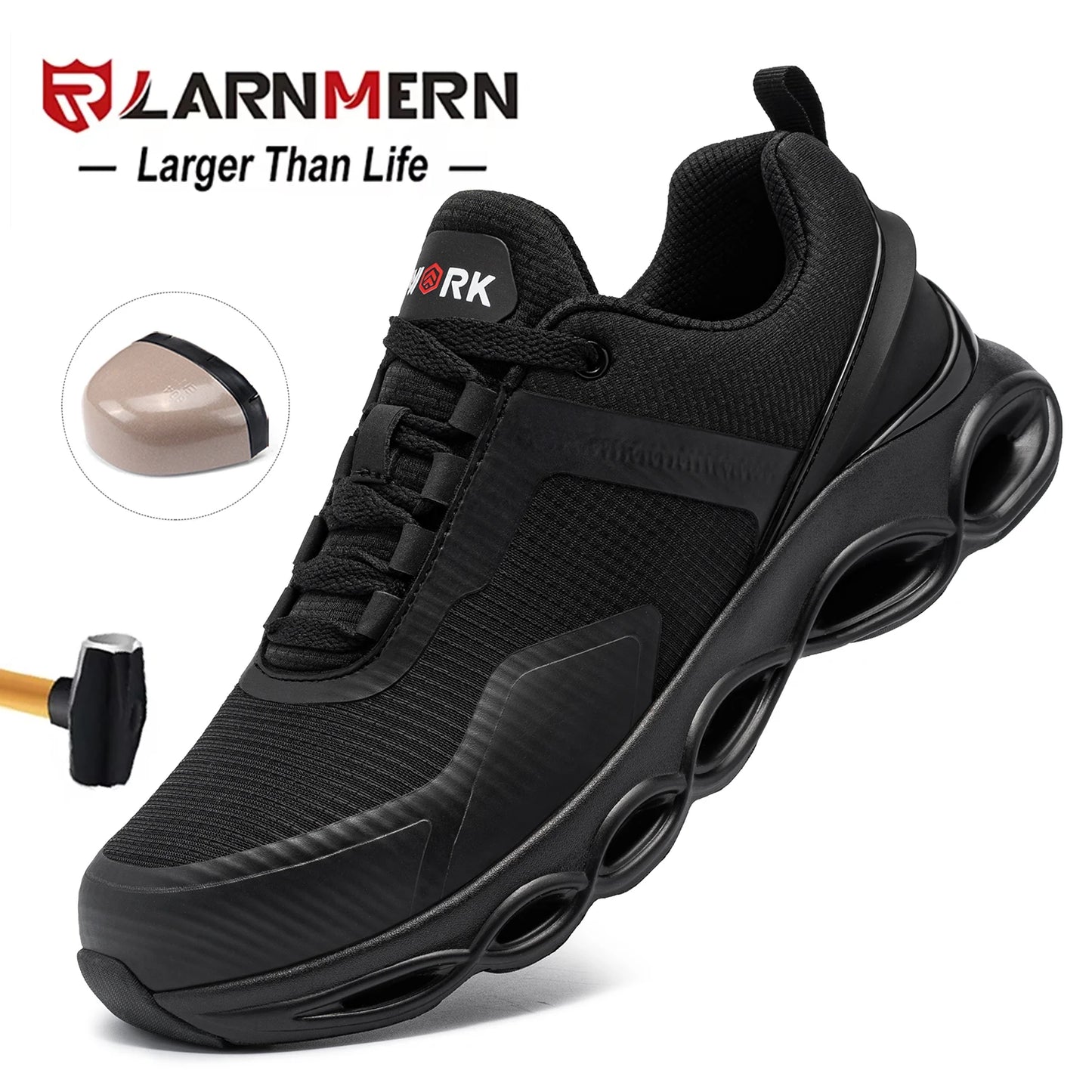 LARNMERN Chaussures De Sécurité Embout Acier Absorption Des Chocs Semelle EVA _Hi_chtgptapp_optimised_this_description-generator _Hi_chtgptapp_optimised_this_seo-meta-description _Hi_chtgptapp_optimised_this_seo-meta-title _Hi_chtgptapp_optimised_this_tags-generator _Hi_chtgptapp_optimised_this_title-generator absorption chocs ajustement standard chantier chaussures sécurité doublure coton embout acier hauteur cheville larnmern maille d'air protection pied semelle eva taille normale tige maille travail