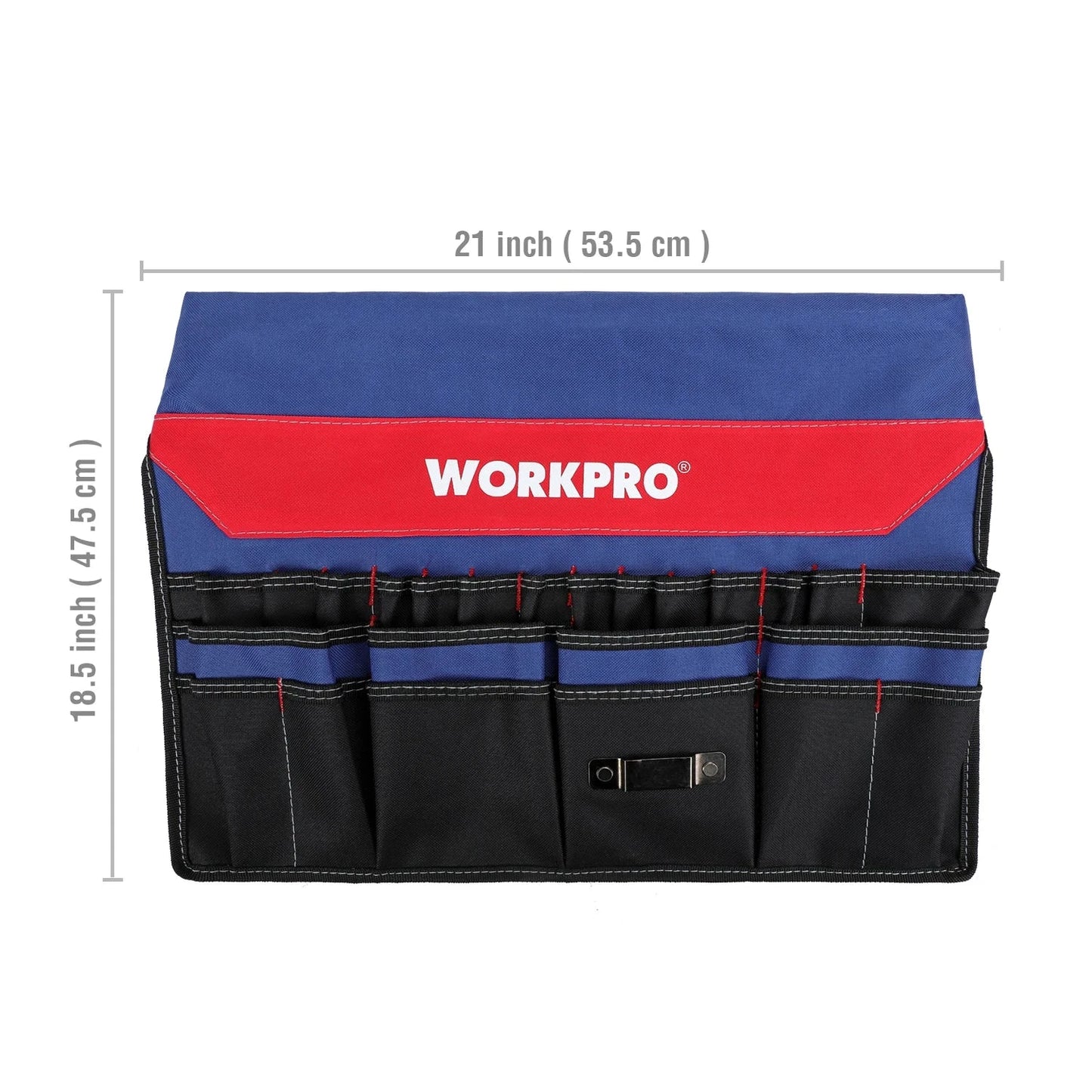 WORKPRO Boîte À Outils Pliable 51 Poches Transport Facile 13 À 19 L