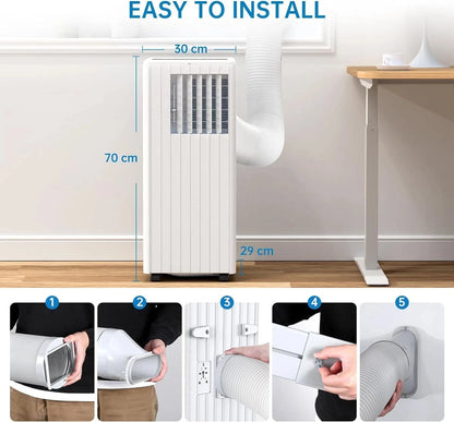 Climatiseur Portable 7000 BTU 3 En 1 Déshumidification Télécommande