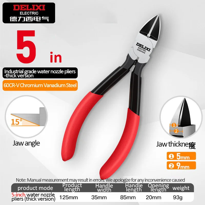 Delixi Pince Coupante Diagonale Pro Coupe Nette Métal Câble Plastique Bois - Manuzen