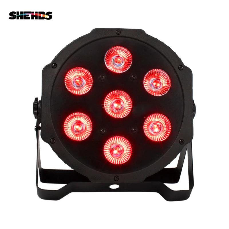 Par LED Plat RGBWA UV 7x18W ou 7x12W Pour Scène Événement Fête Mariage