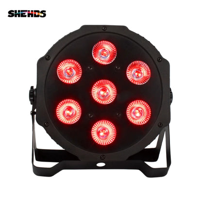 Par LED Plat RGBWA UV 7x18W ou 7x12W Pour Scène Événement Fête Mariage