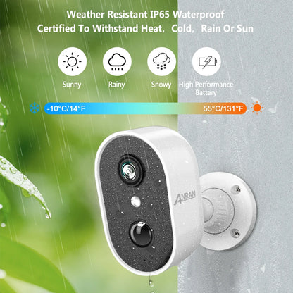 Caméra extérieure sur batterie 3 MP – Wi-Fi 2,4 GHz, IP66