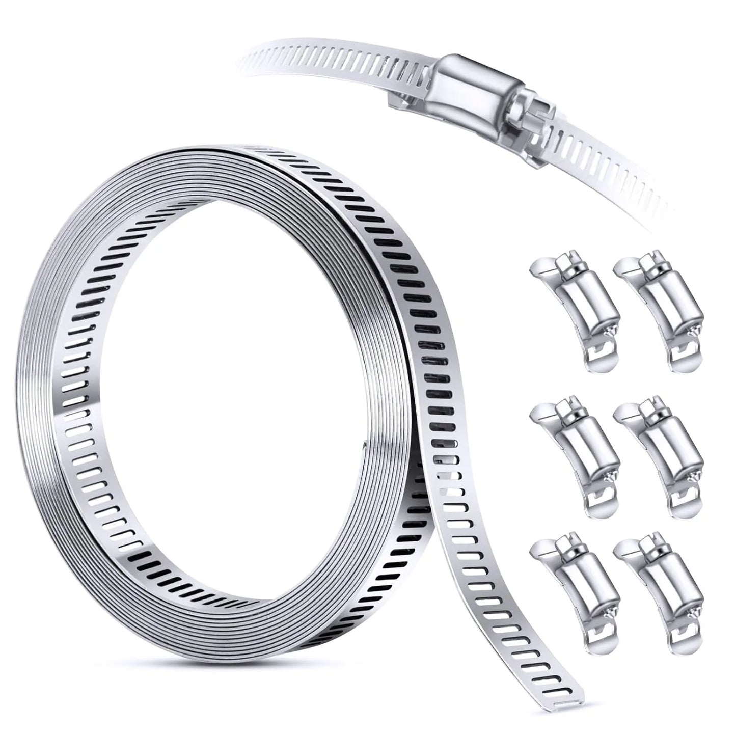 Colliers De Serrage Réglables En Acier Inoxydable 9,8 Pieds Engrenage Sans Fin
