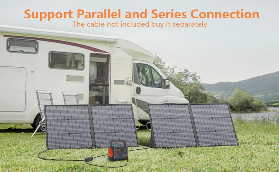 Panneau Solaire Portable MHPOWOS 400W Léger Et Étanche IP67 Campingcar