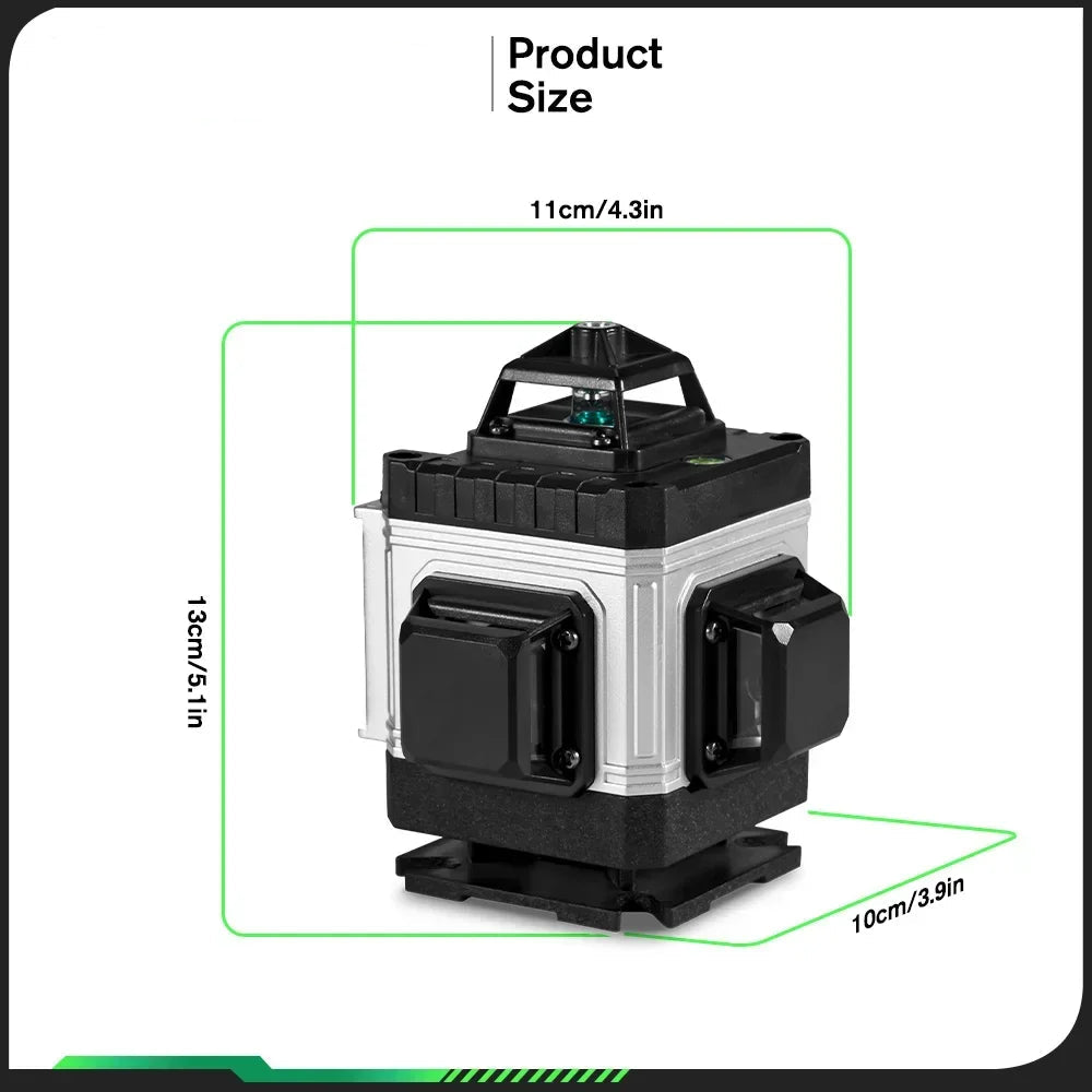 Niveau Laser Pro HGLINE 16Lignes Télécommande APP Nivellement 360 Degres