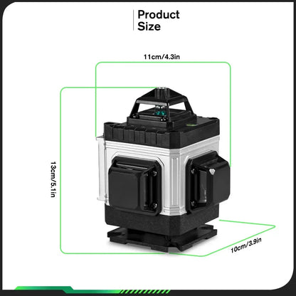 Niveau Laser Pro HGLINE 16Lignes Télécommande APP Nivellement 360 Degres