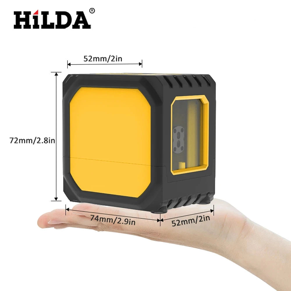 Hilda Mini Niveau Laser 2 Lignes Auto-Nivelant, Précision Pro, USB