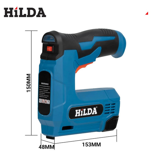 HILDA Cloueur Agrafeuse Pneumatique 2 En 1 Fixation Rapide Bois 2000 Agrafes