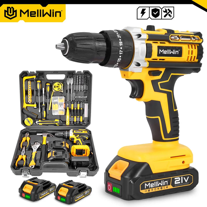 MELLWIN High Torque Cordless Impact Drill Compatible with Makita 18V