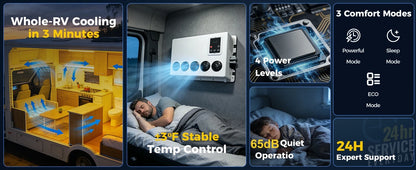 Climatisation Camping Car 12V 24V Toit Électrique Pour Remorques