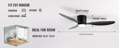 Ventilateur De Plafond IRALAN Avec Lumière Et Moteur DC 6 Vitesses