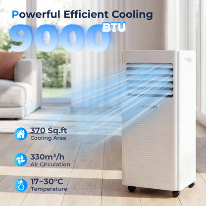Climatiseur Mobile 14000 BTU Refroidissement Déshumidification Pièces 100 m3