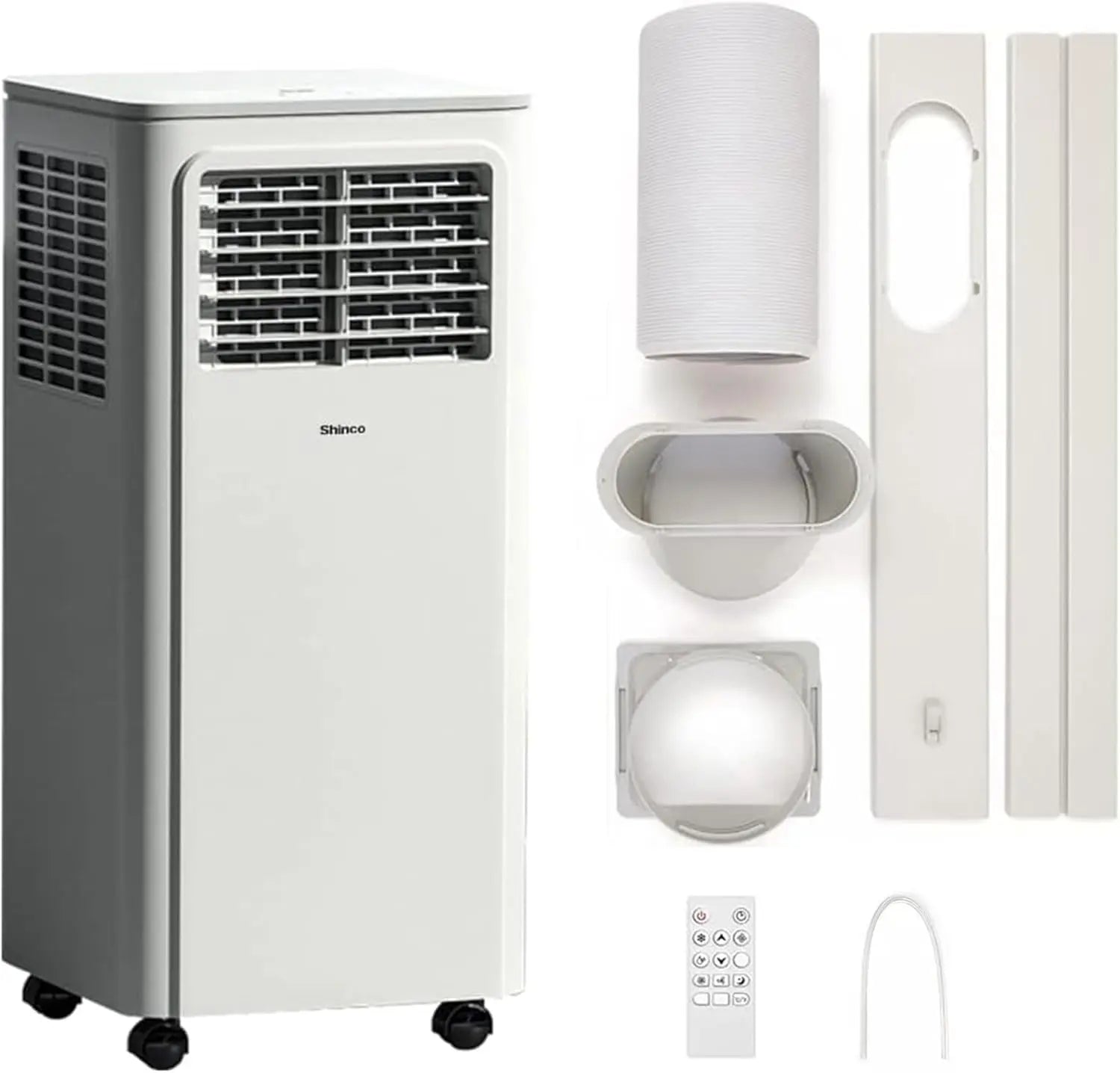 Climatiseur Mobile Shinco 7000 BTU 2,5 kW Refroidissement Blanc Allemagne