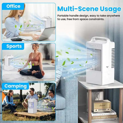 Ventilateur Portable Avec Brumisateur 3 Vit Oscillation 90 Deg Réservoir 900 Ml