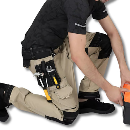 TrailForce - Pantalon de travail multi-poches artisans ceinture chantier confort genoux lastique multi oxford pantalon poches pour renforc sistancepantalon tissu trailforce travail