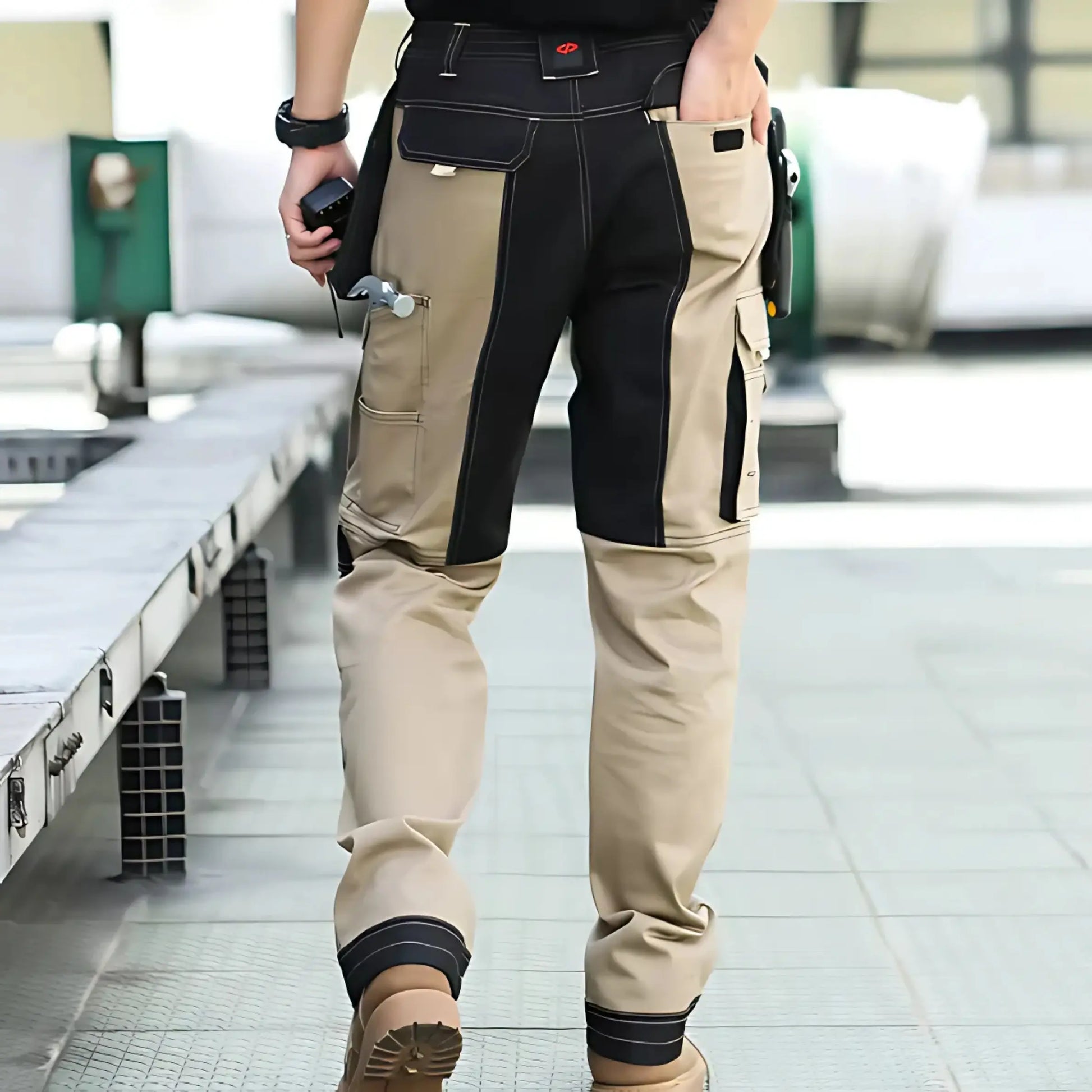 TrailForce - Pantalon de travail multi-poches artisans ceinture chantier confort genoux lastique multi oxford pantalon poches pour renforc sistancepantalon tissu trailforce travail