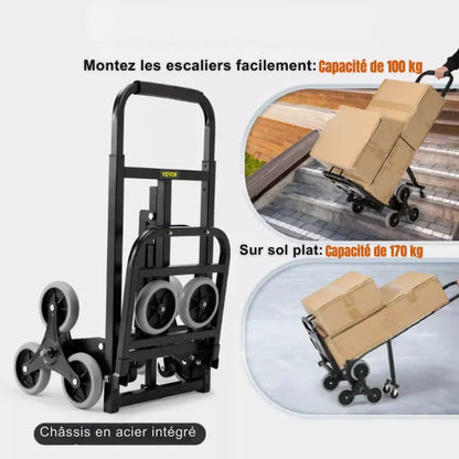 VEVOR Chariots de Manutention pour Escaliers 170 kg capacit chariots couvrez dans escaliers jardinage jusqu livraisons manutention nagements poids poign pouces pour roues vevor