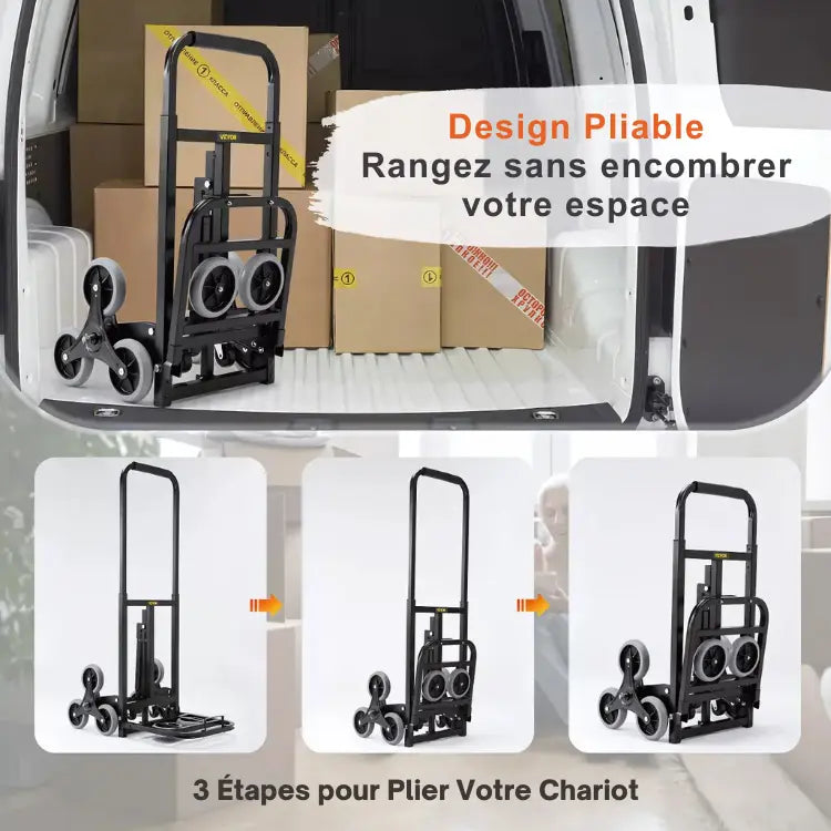VEVOR Chariots de Manutention pour Escaliers capacit chariots couvrez dans escaliers jardinage jusqu livraisons manutention nagements poids poign pouces pour roues vevor