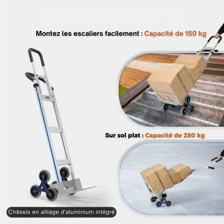 VEVOR Chariots de Manutention pour Escaliers 250 kg capacit chariots couvrez dans escaliers jardinage jusqu livraisons manutention nagements poids poign pouces pour roues vevor