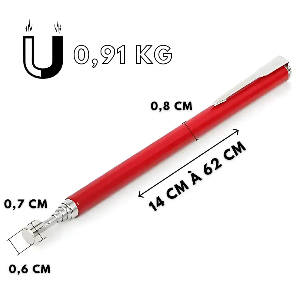 ZUIDID Ramasse Vis Aimanté – Outil Télescopique Rouge 0.91 kg Stock Central aimant boulons dans facilement lescopique objets outil parations plus pour puissant ramasse talliques tige tous votre vous zuidid
