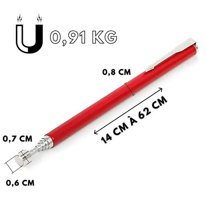 ZUIDID Ramasse Vis Aimanté – Outil Télescopique Rouge 0.91 kg Stock Central aimant boulons dans facilement lescopique objets outil parations plus pour puissant ramasse talliques tige tous votre vous zuidid