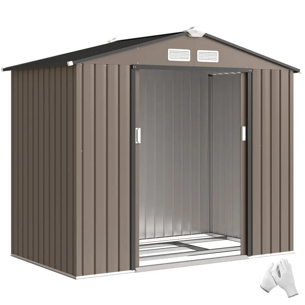 Abri de jardin métal 2,77 m² – 213 × 130 × 185 cm