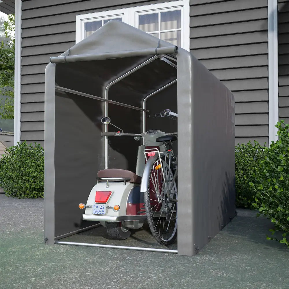 Abri vélo extérieur 187 × 100 × 160 cm – acier et bâche PE