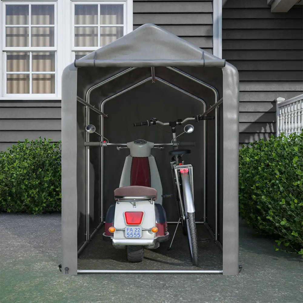 Abri vélo extérieur 187 × 100 × 160 cm – acier et bâche PE