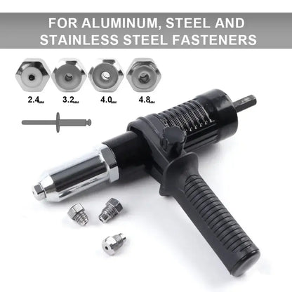 Adaptateur riveteuse pour perceuse – rivets 2,4 à 4,8 mm - 2,4 / 3,2 / 4,0 / 4,8 mm / France - Adaptateur riveteuse