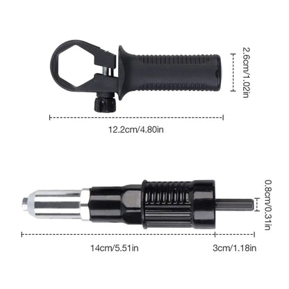 Adaptateur riveteuse pour perceuse – rivets 2,4 à 4,8 mm - 2,4 / 3,2 / 4,0 / 4,8 mm / France - Adaptateur riveteuse
