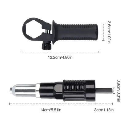 Adaptateur riveteuse pour perceuse – rivets 2,4 à 4,8 mm - 2,4 / 3,2 / 4,0 / 4,8 mm / France - Adaptateur riveteuse