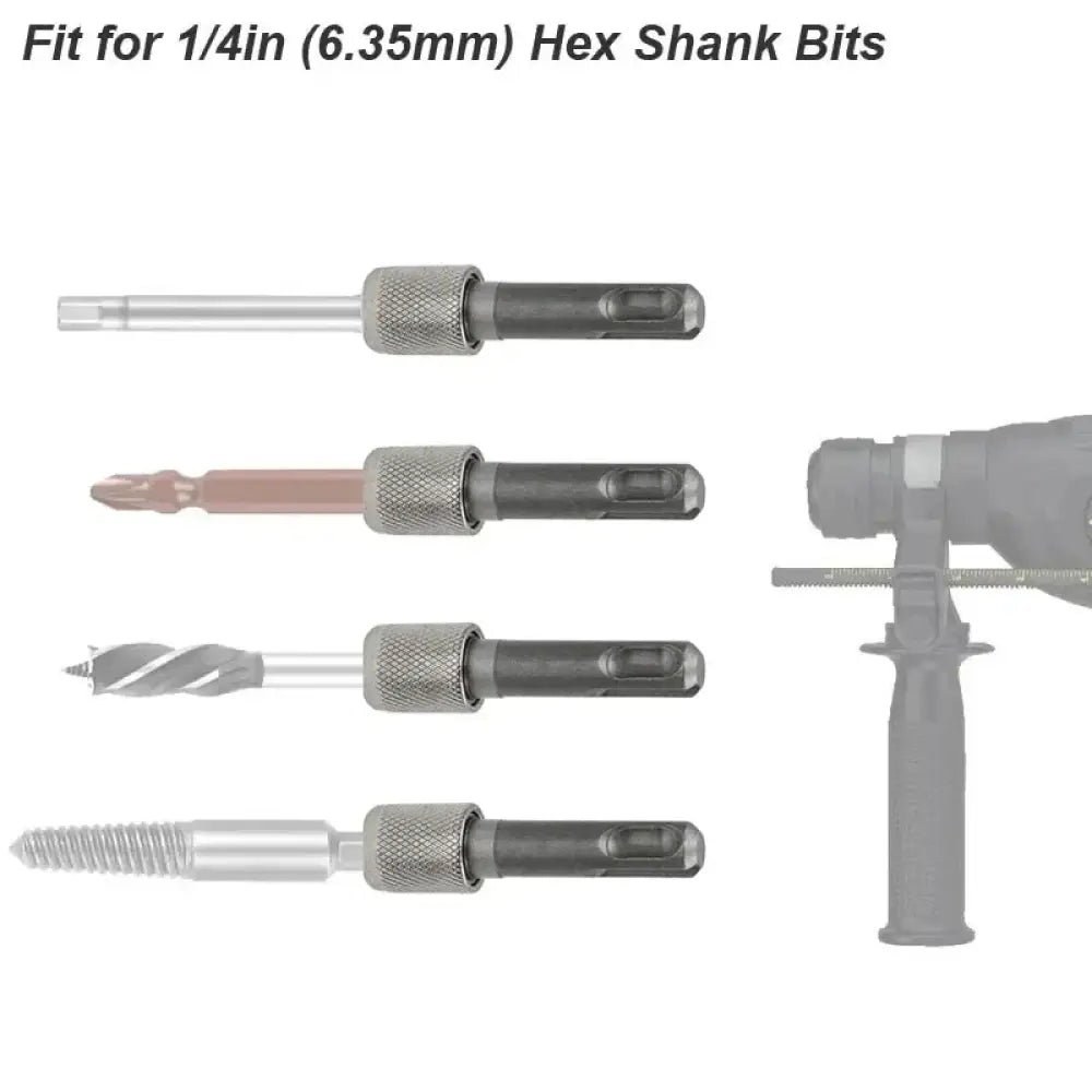 Adaptateur SDS Plus vers embout hexagonal 1/4 po – changement rapide - Adaptateur SDS Plus