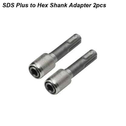 Adaptateur SDS Plus vers embout hexagonal 1/4 po – changement rapide - Lot de 2 adaptateurs - Adaptateur SDS Plus