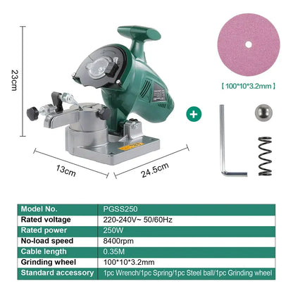 Affûteuse de chaîne de tronçonneuse 250 W – meule 100 mm - Affûteuse 250 W / Prise européenne / Allemagne - Affûteuse