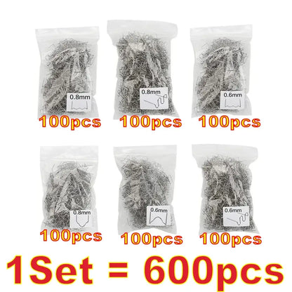 Agrafes pour réparation plastique à chaud – 100 ou 600 pièces – variante Lot de 600 pièces / France