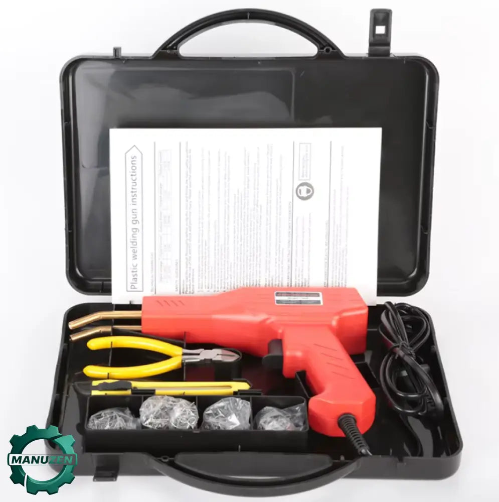 Agrafeuse à chaud plastique 50 W – kit 200 agrafes - Outil rouge avec coffret et 200 agrafes / 220 V / Depuis la France