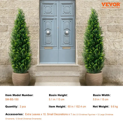 Arbre topiaire artificiel cyprès, 91, 122 ou 152 cm — SucceBuy 152 cm
