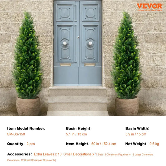 Arbre topiaire artificiel cyprès, 91, 122 ou 152 cm — SucceBuy 152 cm