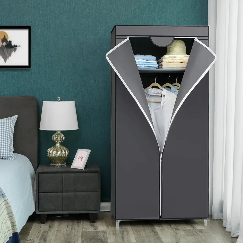 Armoire penderie en tissu SONGMICS 75 × 45 × 160 cm - Gris / France - Armoires en tissu