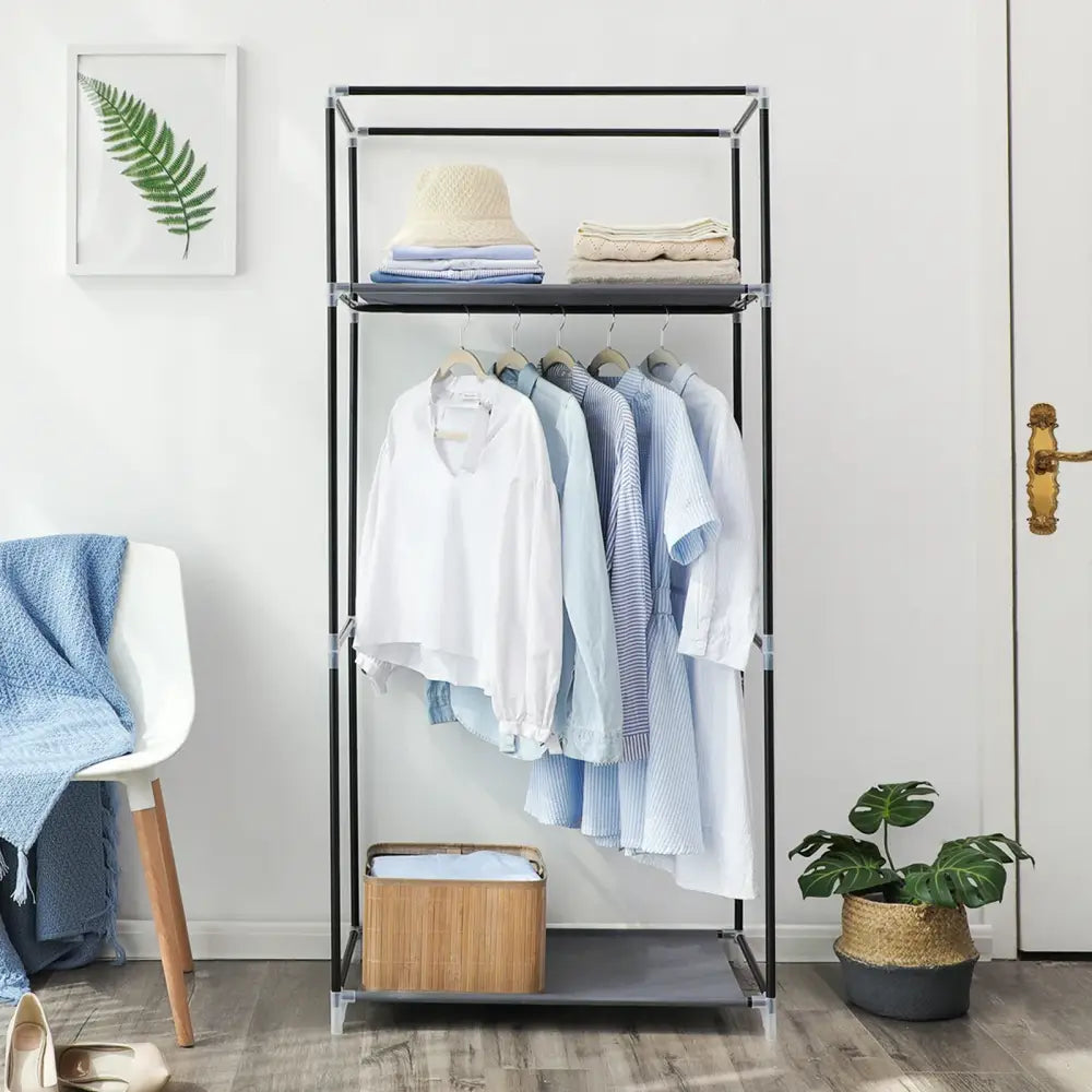 Armoire penderie en tissu SONGMICS 75 × 45 × 160 cm - Gris / France - Armoires en tissu