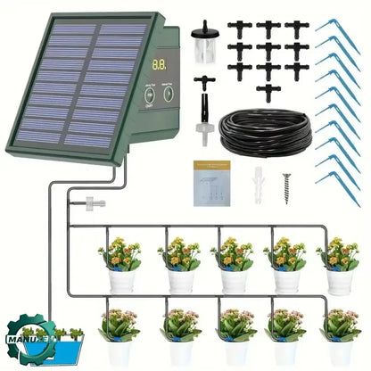 Arrosage Solaire Goutte à Goutte Kit Programmable 300 Programmes 10M - vert / France