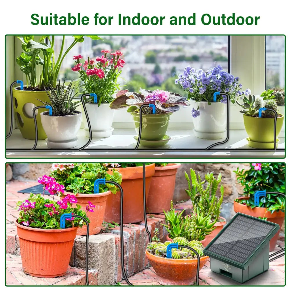 Arrosage Solaire Goutte à Goutte Kit Programmable 300 Programmes 10M - vert / France