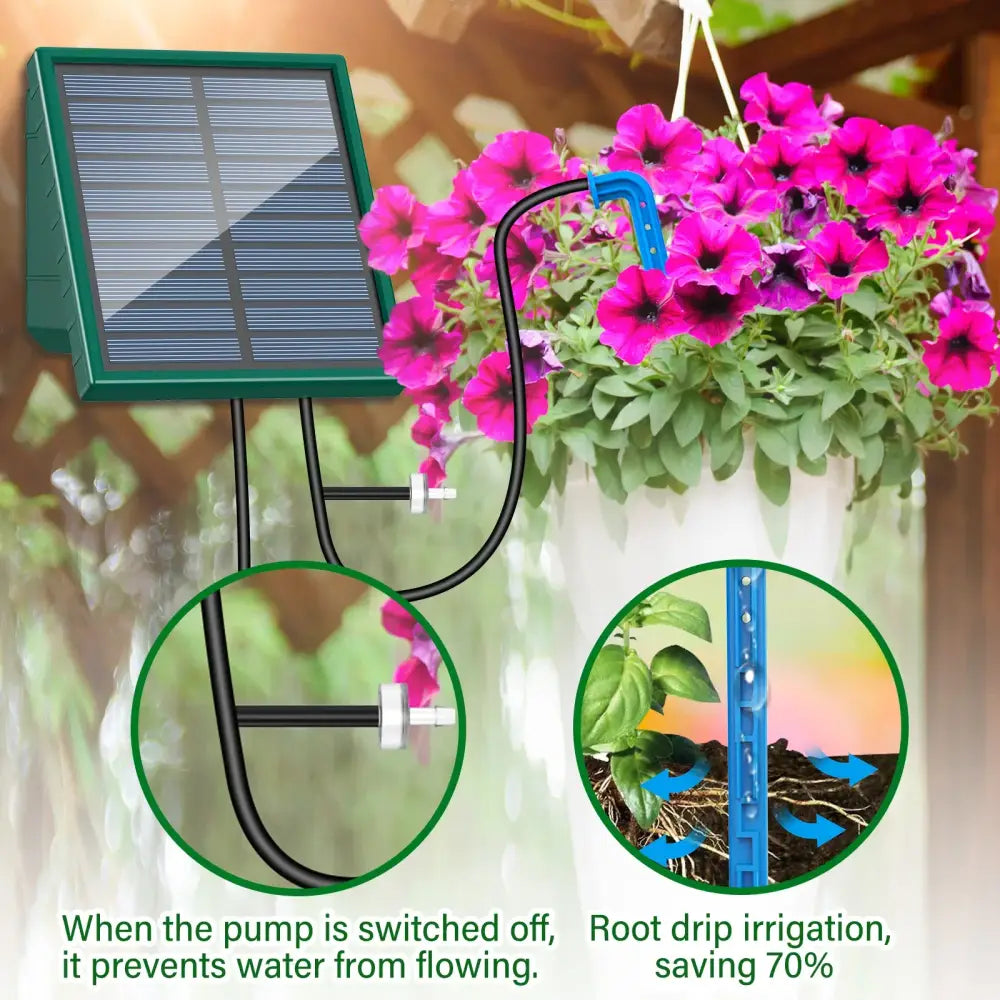 Arrosage Solaire Goutte à Goutte Kit Programmable 300 Programmes 10M - vert / France