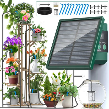 Arrosage Solaire Goutte à Goutte Kit Programmable 300 Programmes 10M - vert / France